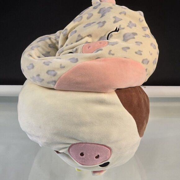 Squishmallows Flip-A-Mallows Ronnie The Cow & Rosie The Pig 14" Plush Kellytoy - Picture 4 of 9